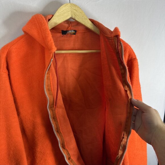 Thermo-King Blaze Orange Pile Fleece Hunting Parka XL Talon Zip Montreal Quebec - Picture 7 of 7